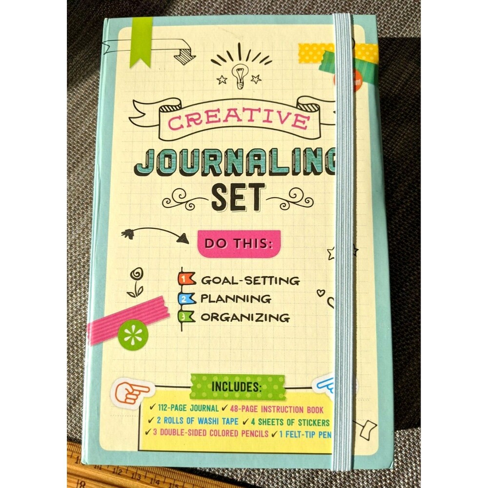 Creative Journaling Set Goal setting. planning, Book Stickers Washi Tape + more